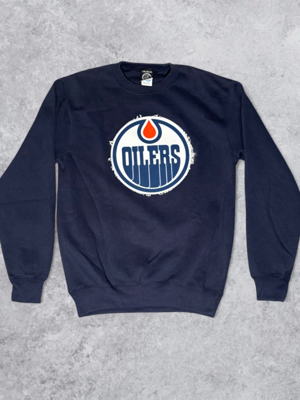 Edmonton Oilers Crewneck Calhoun Sweatshirt - Size Medium